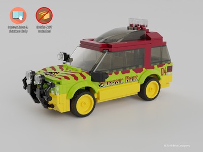 lego jurassic park jeep instructions