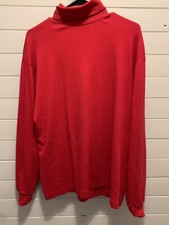 Russell Athletic Long Sleeve Shirt Turtleneck Women's XL Red USA Made Vintage
