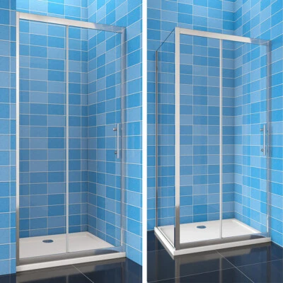 Aica Easy Clean Glass 8mm Sliding Door Shower Enclosure Side Panel Tray Optional