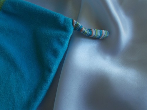 Doudou chien bleu, vert à pois, écharpe orange, chat, ballons, Mots d'enfants - Imagen 4 de 7