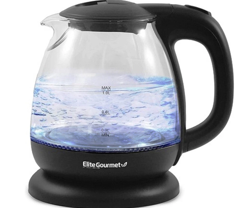 Elite Gourmet EKT1001 Electric 360° Cordless Glass Kettle