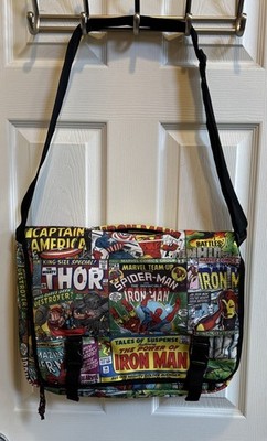 MARVEL COMICS MESSENGER LAPTOP SLING SHOULDER BACKPACK BAG AUTHENTIC *NEW*