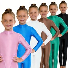 Girls Unitard Stage Performance Jumpsuit Dance Full Body Figure Leotard Yoga