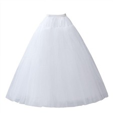 Hoopless Petticoat Skirt for Women Under Dress Crinoline Underskirt Floor