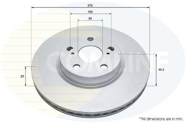 Brake Disc Front Fits Subaru Trezia Toyota Urban Cruiser COMLINE ADC01155V