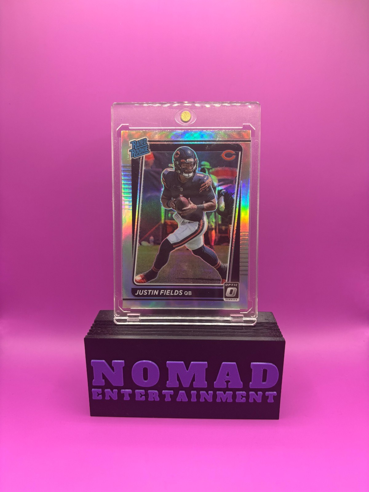 2021 Donruss Optic Justin Fields Rated Rookie Prizm Holo #204 Bears/Jets RC