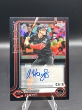 2025 Topps Chrome Austin Hays Auto Black 3 /10 #AC-AH Reds