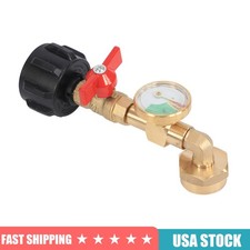 Propane Refill Adapter with Valve and Gauge, Fill 1 Lb Bottles From 20 Lb Tank