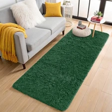  2x8 Machine Washable Runner Rugs for Hallway, Soft Fluffy Shaggy Bedside Rugs 
