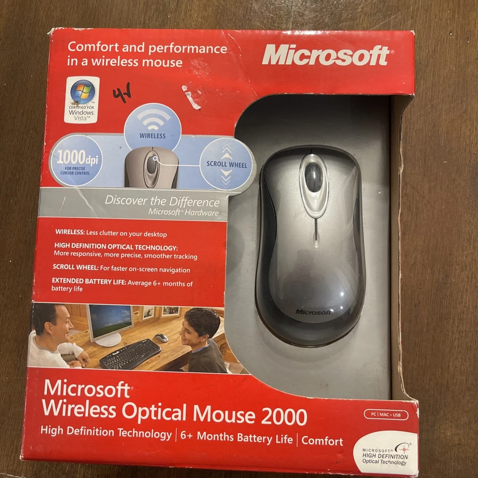Microsoft Wireless Optical Mouse 2000 dpi1000 USB Empfänger NEU kostenloser Versand
