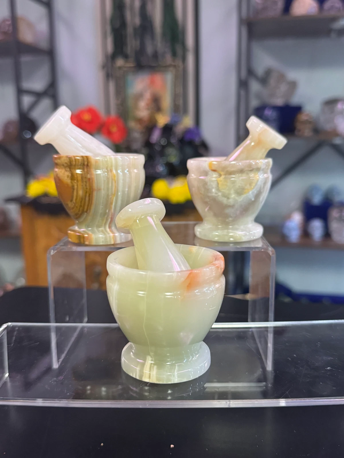 Enchanted Jade Mortar & Pestle – 2” Sacred Alchemy Tool