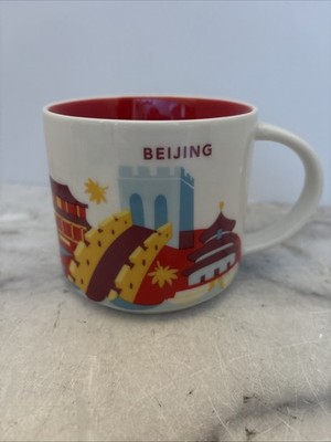Starbucks Beijing Cities ''You Are Here'' Collection 14oz Ceramic Coffee Mug China