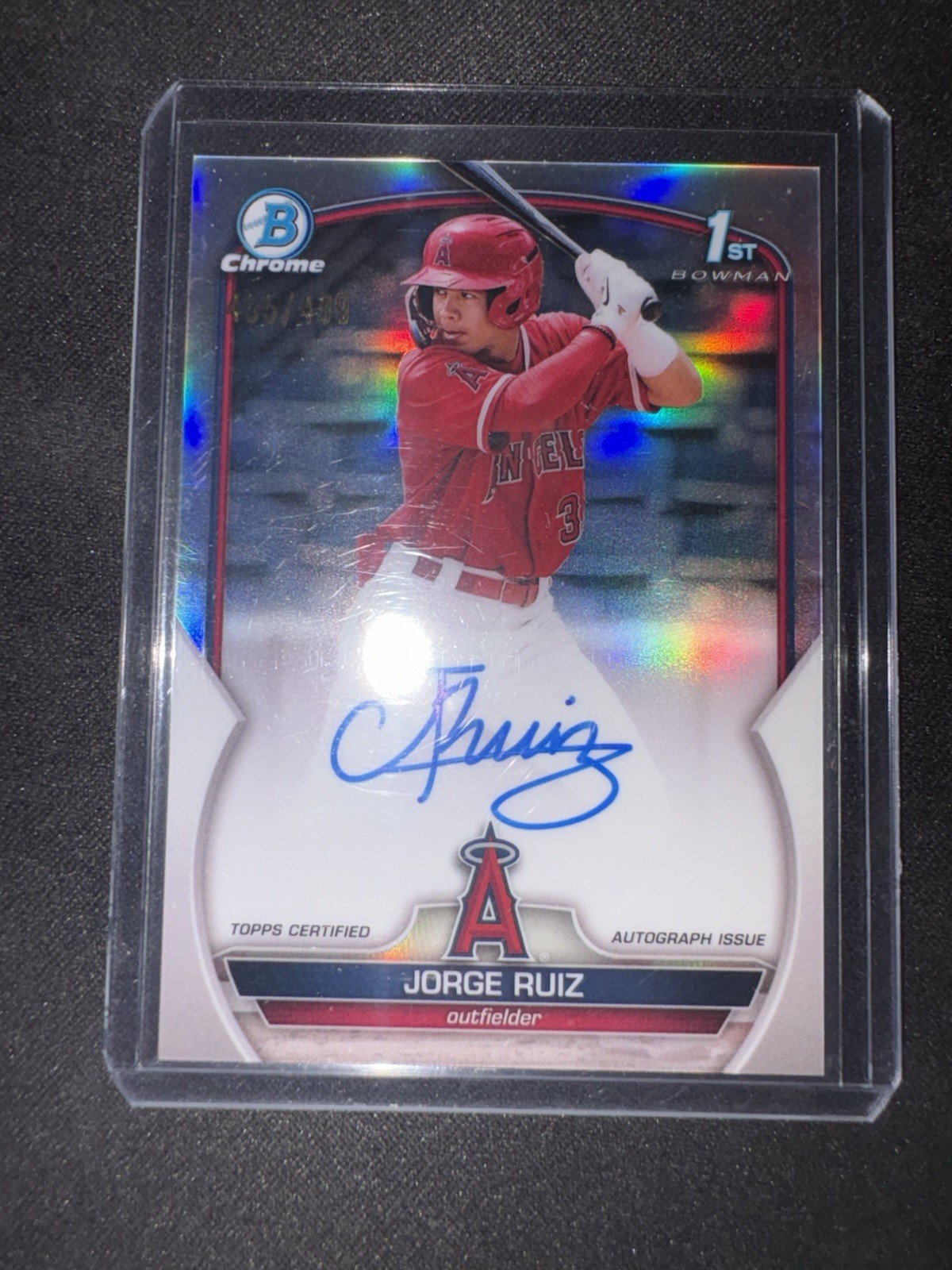 2023 Bowman - Chrome Prospect Autographs Jorge Ruiz #CPA-JRZ Refractor /499 (AU)