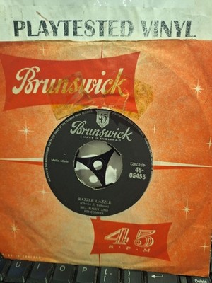 BILL HALEY RAZZLE DAZZLE / TWO HOUND DOGS BRUNSWICK UK VINYL 7'' 45 SINGLE RECORD