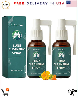 Naturva Lung Cleansing Spray,Calendula Leaf Extract (Pack of 2), 2pcs