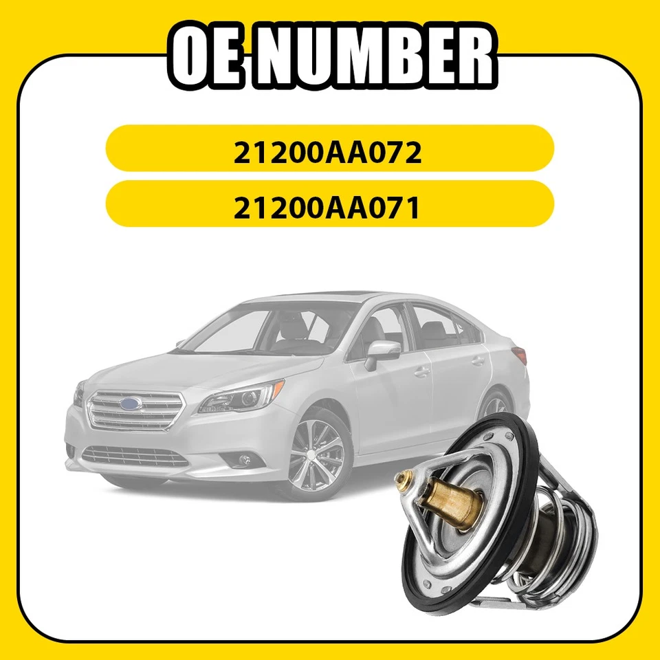 For Subaru Liberty Impreza WRX STI Complete Thermostat Assembly with Gasket - image 3 of 4