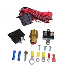 Electric Cooling Fan Thermostat Kit Temperature Sensor 185-200 Degree