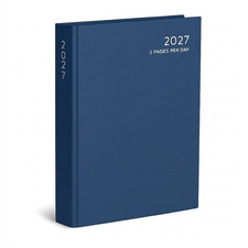 2027 Diary 2 Pages Per Day A4 / A5 Hardcover Planner Appointment Office Business