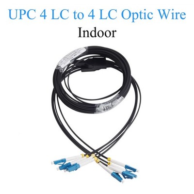 Fiber Optical Patch Cable UPC 4 LC to 4 LC Singlemode 4-Core Indoor 80m/262ft