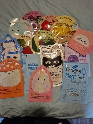 18 PC Tonymoly Sheet Mask LOT Eye Patches K Beauty Korean Skincare US Seller