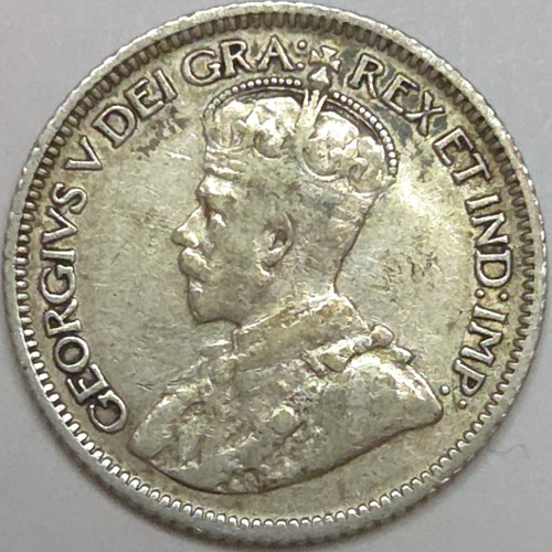 1936 Canada Silver 10 Cents - F (Lot#1)