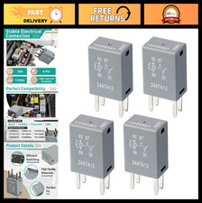4-Pack 12V 30A Automotive Relay - 4-Pin Electrical Switch for Cars, Trucks, Boat