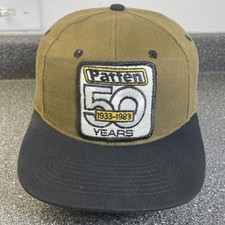 Vintage Patten 50 years 1933-1983 Snapback Hat Cap Trucker Brown Custom Patch
