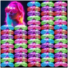 105 PCS LED Glow Glasses - Light Up Party Supplies for Kids  Adults, Neon Flash