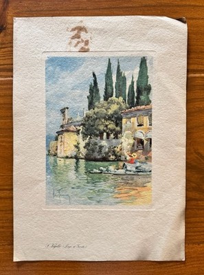 Vintage Lake Garda Italy Print S Vigilio Alberto Prosdocimi Saiga Bresciani