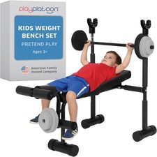 Kids Weight Bench Set/Squat Rack- Kids Gym Equipment Home Fitness Equipment Boys