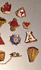 AUSTIN HIGH SCHOOL LETTERMAN PATCH & 11 PINS 1936-1940 MOST ENAMEL inc 1 SCOTTIE — photo 3