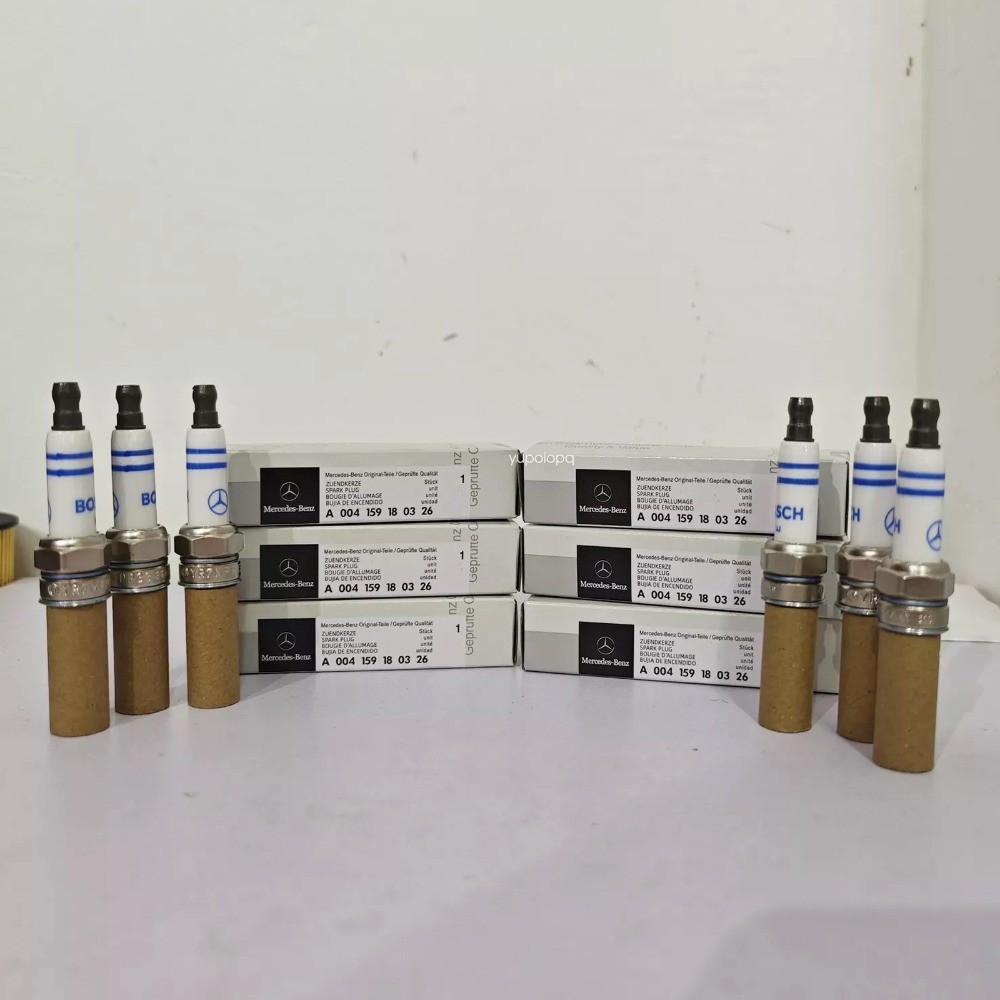 6x OEM YR7MPP33 Spark Plugs For Mercedes Double Platinum GERMANY OEM US