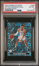VICTOR WEMBANYAMA 2023 PANINI STICKERS INTERNATIONAL FOIL RC STICKER PSA 6🔥🔥