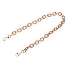 24 Inch Acrylic Chain Purse Strap Replacement Luxury Handbag Strap, Pink White