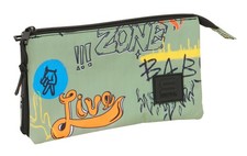 SAFTA GRAFFITI ZONE   Triple Pencil Case, Children's Pencil Case, Ideal for Scho