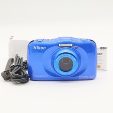 【NEAR MINT 】Nikon Coolpix S33 Waterproof Compact Digital Camera Blue #3674