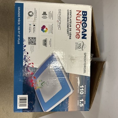 NuTone SPKN110RGBL Sensonic Series 110 CFM Exhaust Fan, NO SWITCH LIGHT!