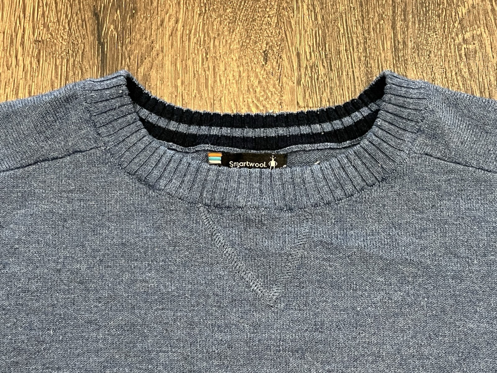 Smartwool Lightweight Wool Blend Crew Sweater Blu… - image 3