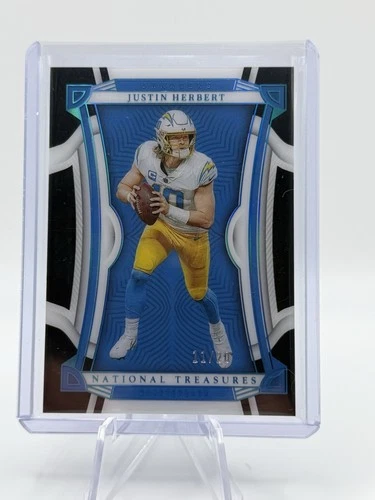 2022 Panini National Treasures Justin Herbert Midnight Black /20 