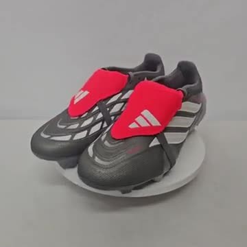 Adidas Predator League FT FG Soccer Cleats JS0426 Gray Lucid Red