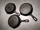 Wagner Sydney O Cast Iron #3 Pan Lot