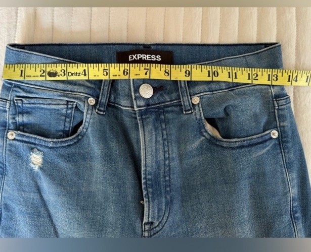 Express hyper stretch Distressed Ankle Skinny leg… - image 5