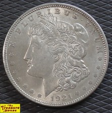1921 Philadelphia Morgan Liberty Head ONE DOLLAR S$1 USD USA 90% Silver Coin EX