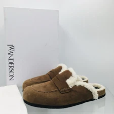Jw Anderson Shearling/ Suede- Mules  Loafer Men’s Size EU 44 US 11 M -Made Italy