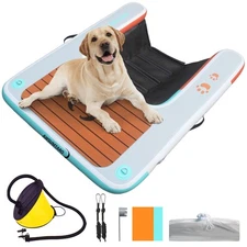 Inflatable Dock, Load-Bearing 200 pounds, Dog pet ramp, Suitable for Swimming...