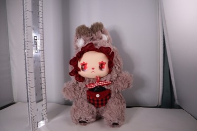 Lovely Emma Pocket Zoo Series Plush Backpack Charm Doll Stuffed - Grey Wolf Cub