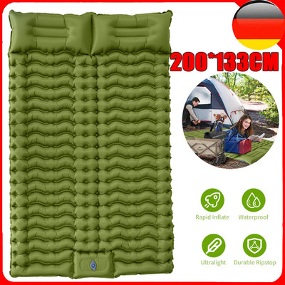 Isomatte selbstaufblasend Camping Luftmatratze Matratze Campingmatte Fußpumpe