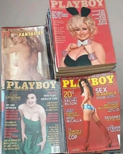 Lot of 68 Vintage 1970's - 2014 Playboy Magazines w/ Centerfolds 2009 Calendar