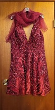 Jovani JVN Women's Designer Formal Homecoming Pageant Mini Dress in Red Plus 20