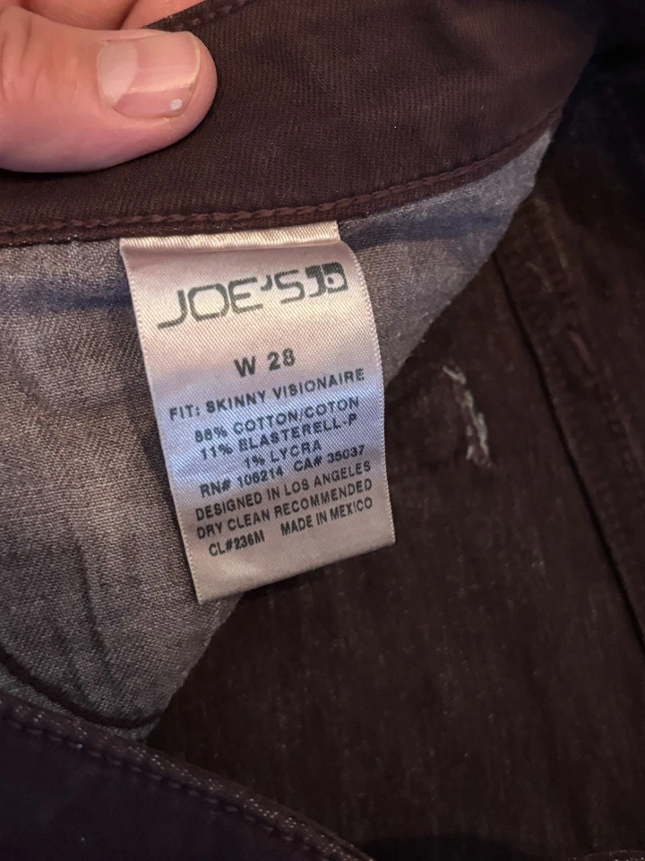 Jeans Joe's para mujer 28 Visionaire ajustados denim púrpura ciruela elásticos informales Foto 3 de 4